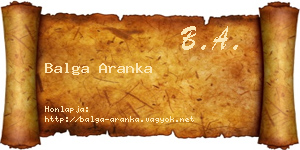Balga Aranka névjegykártya